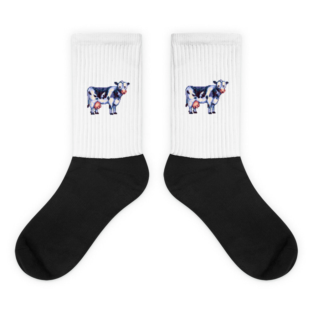 Pixel Cow Socks